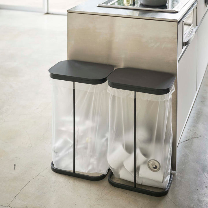 山崎実業分別ゴミ袋ホルダールーチェLUCE横開き縦開き