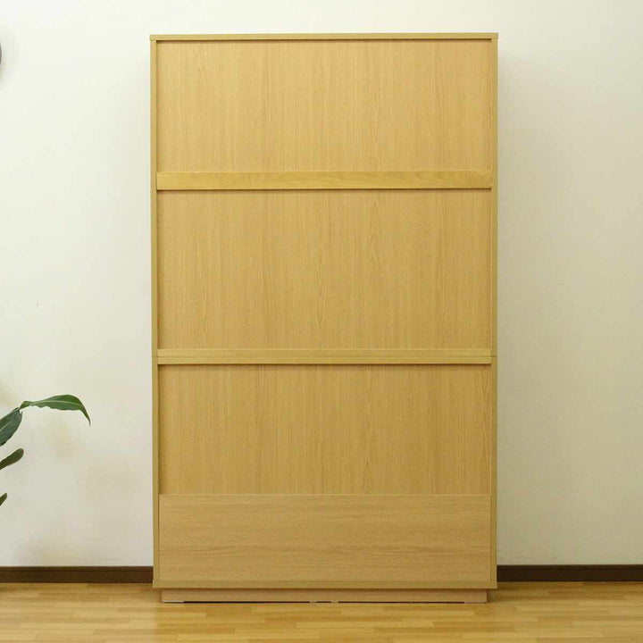 スリムキャビネット幅120cm背面化粧天然木