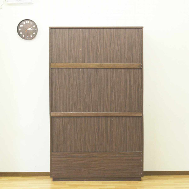 スリムキャビネット幅120cm背面化粧天然木