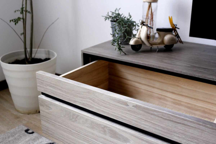 テレビ台幅180cm脚付きリモコンOK天然木完成品