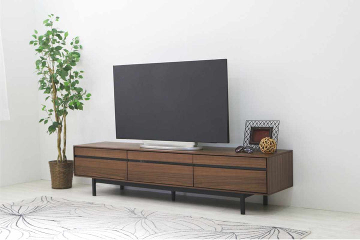 テレビ台幅180cm脚付きリモコンOK天然木完成品