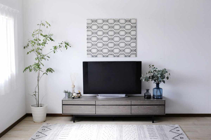 テレビ台幅180cm脚付きリモコンOK天然木完成品