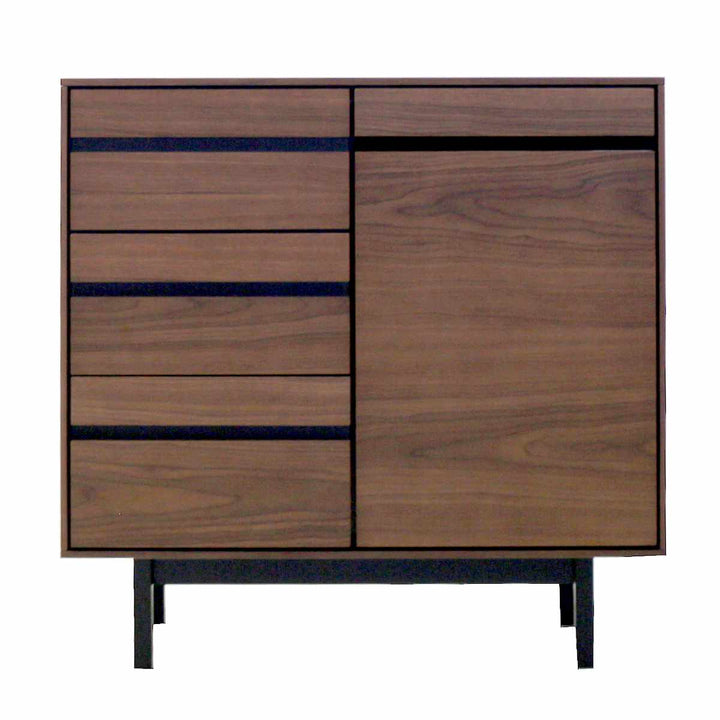 サイドボード幅80cm背面化粧天然木完成品