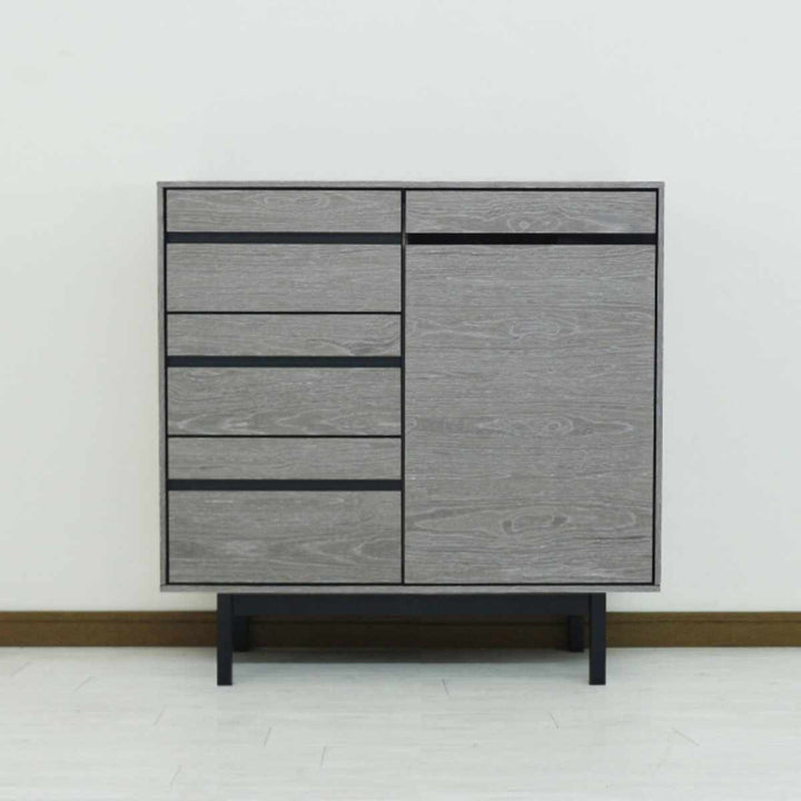 サイドボード幅80cm背面化粧天然木完成品