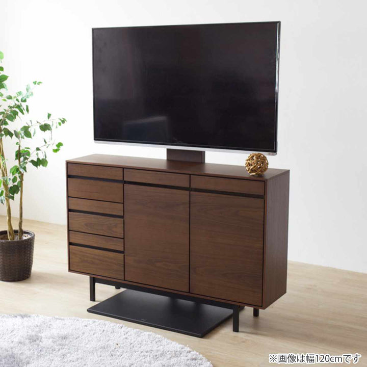 サイドボード幅80cm背面化粧天然木完成品