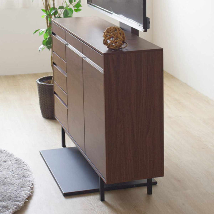 サイドボード幅80cm背面化粧天然木完成品