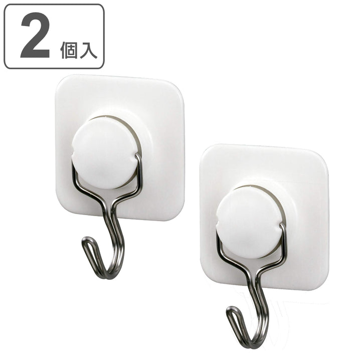 フックフリーフック可動式2個入り粘着テープタイプ