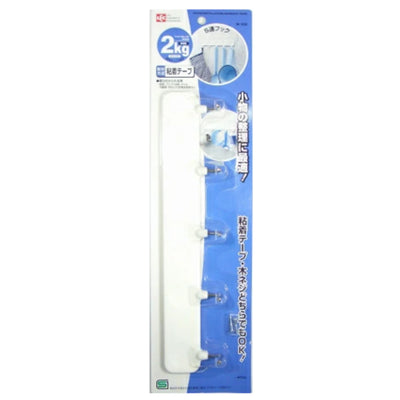 フック 5連フック 粘着テープ 木ねじ 耐荷重2kg