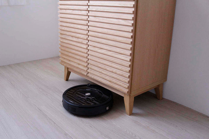 食器棚幅80cm高さ180cmルーバーデザイン天然木