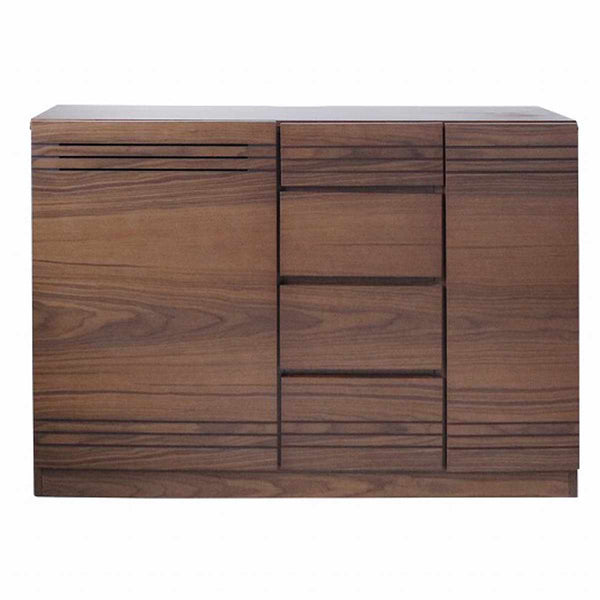 サイドボード幅120cm木目背面化粧天然木完成品