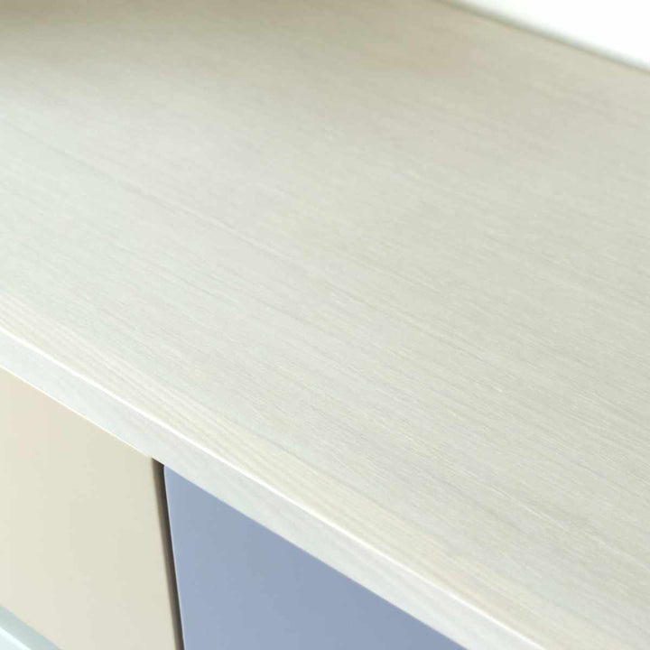 チェスト幅75cm5段6杯パステルカラー天然木完成品