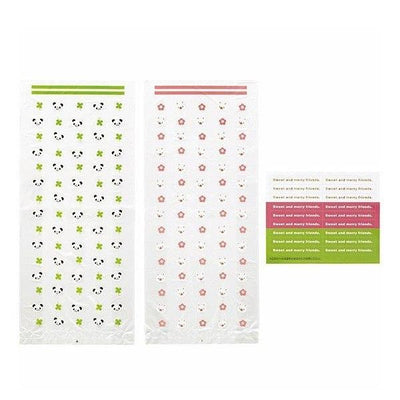 ラッピング袋 プリントポリ袋 パンダ＆うさぎ