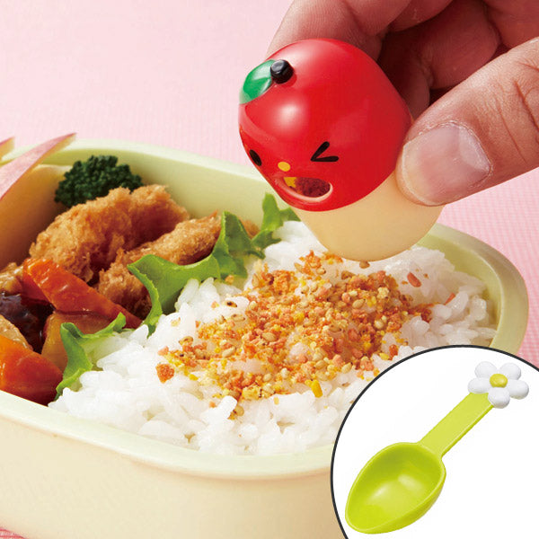 ふりかけケースふりかけ入れりんごスプーン付お弁当グッズ