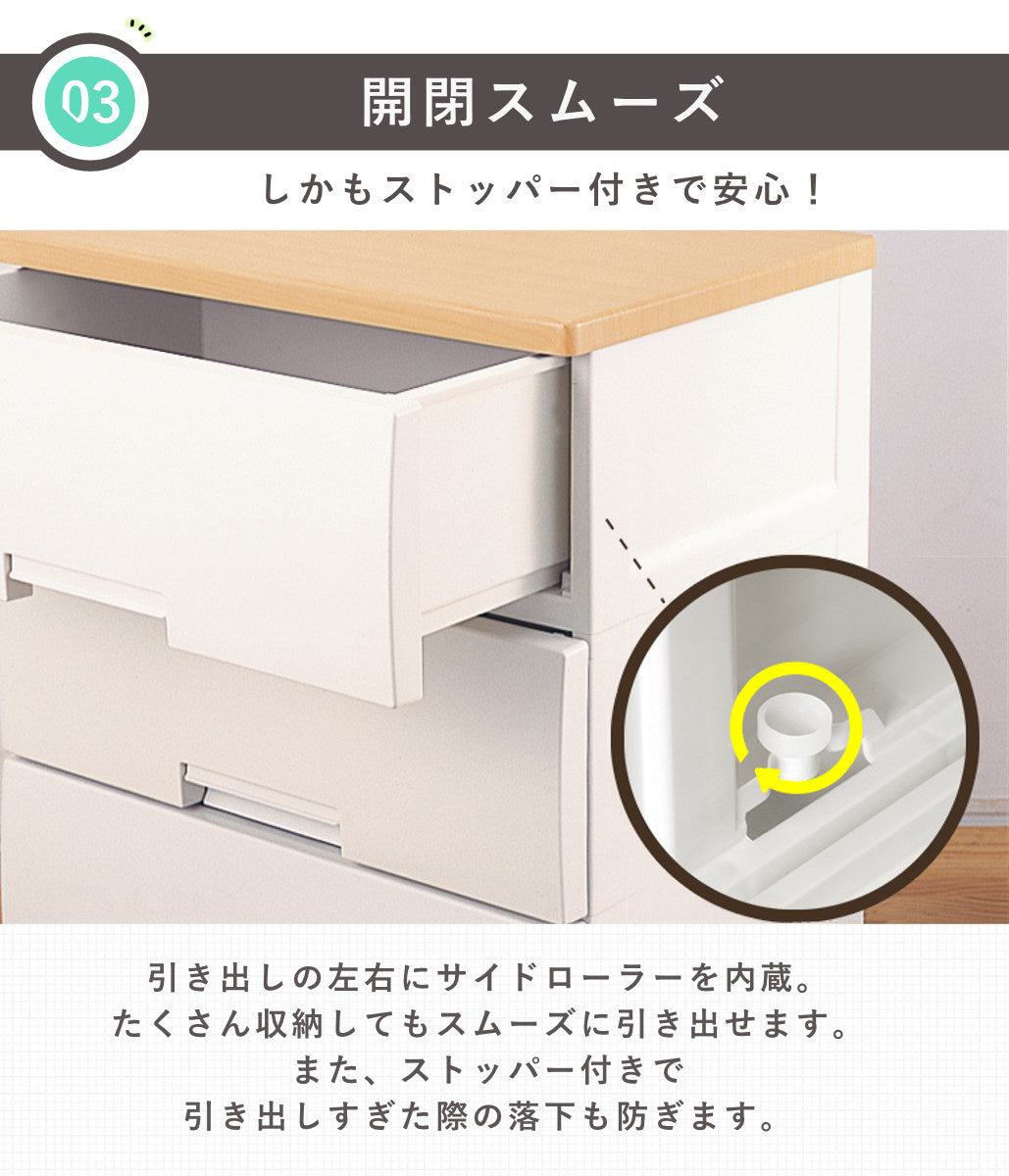 チェスト フィッツプラス 4段 幅75×奥行41×高さ85cm F7504 メープル