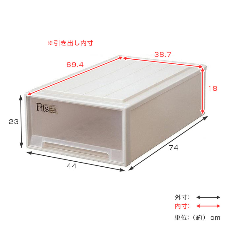 収納ケースFitsフィッツフィッツケースロングL引き出しプラスチック