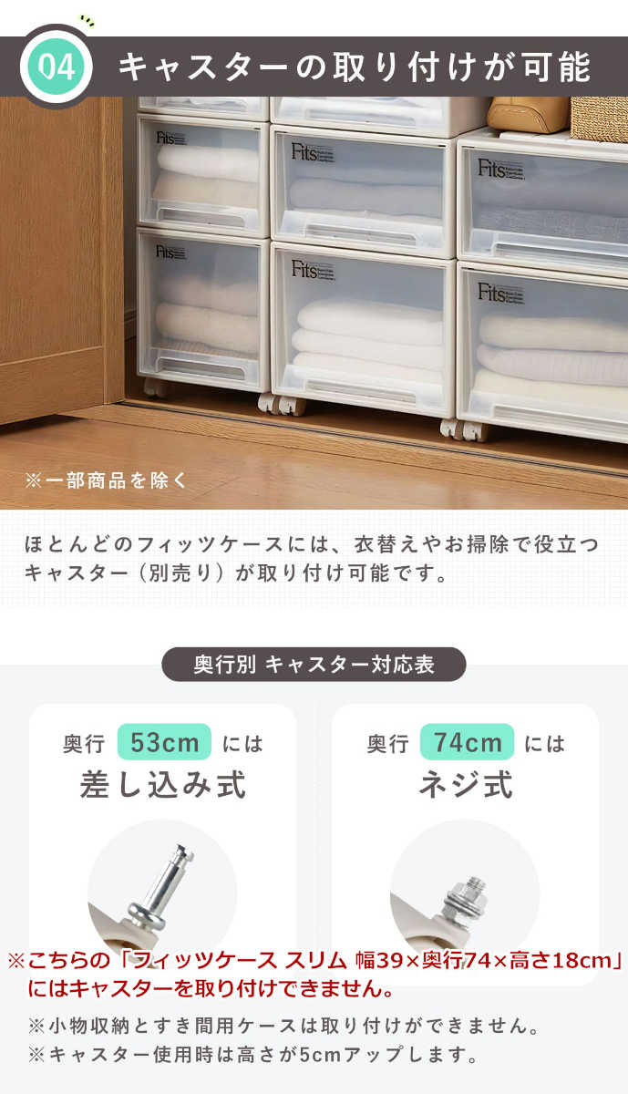 収納ケース Fits フィッツ フィッツケース スリム 引き出し プラスチック