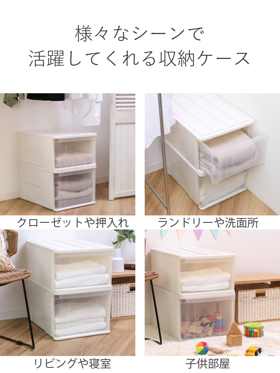 収納ケース たっぷり収納 衣装ケース 引き出し プラスチック 55L 幅40