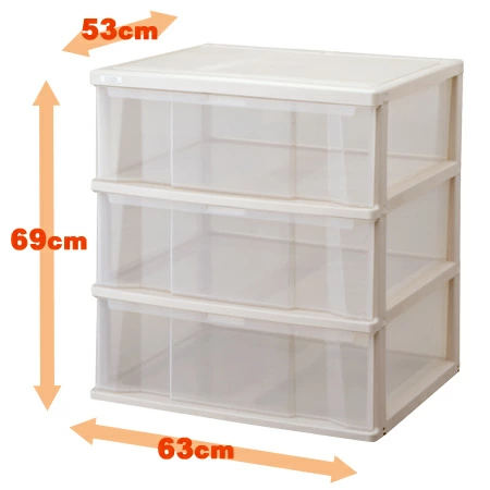 コスパクローゼットケース（ワイド）深３段