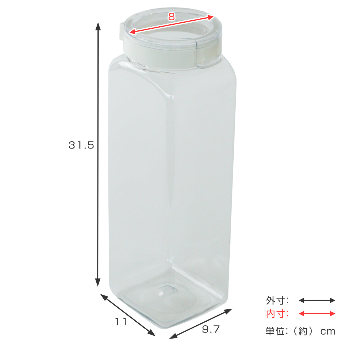 限定カラーグレー】 パスタケース 保存容器 フレッシュロック 2.7L