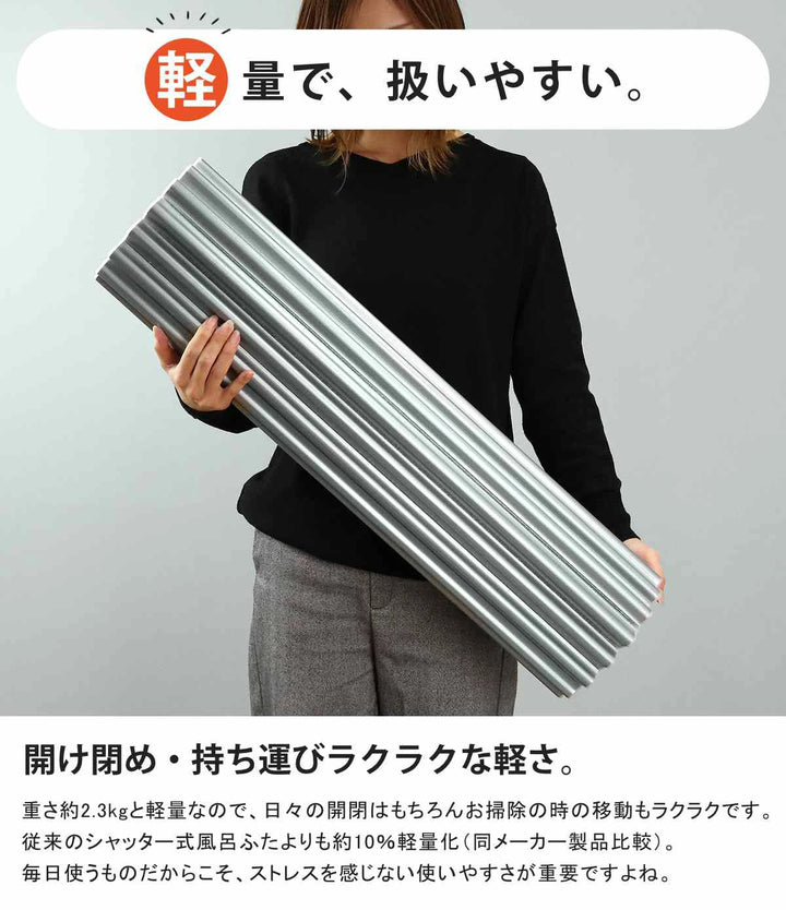 風呂ふたシャッターL1275×120cm用Ag銀イオン抗菌イージーウェーブ実寸75×120.9×cm