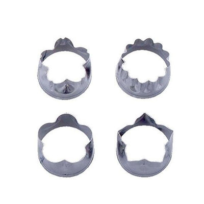 クッキー型 抜き型 ビスケット型 大 4個セット ステンレス製