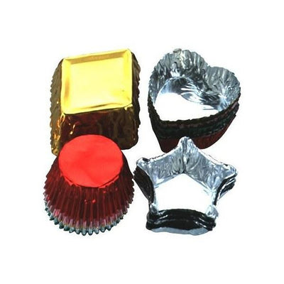 アルミ箔カップ チョコレート型 チョコカップ バラエティー 4種類 20枚入