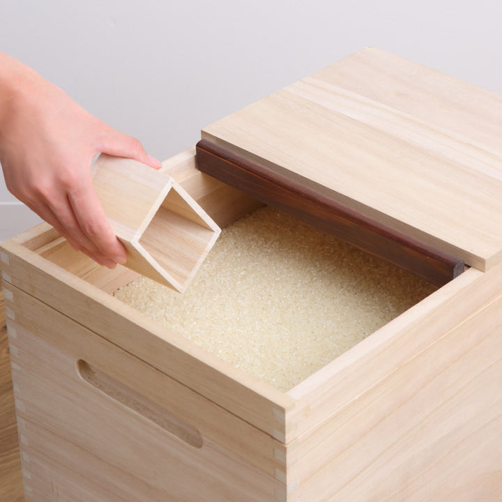 米びつ桐製RiceBox30kg計量マス付き