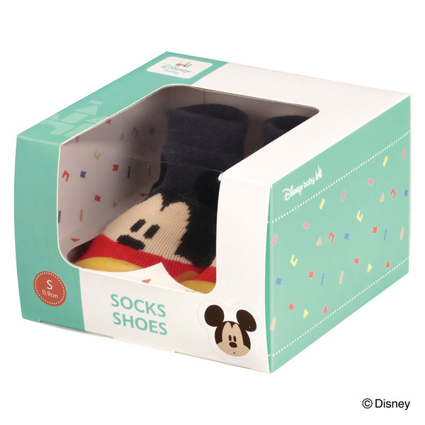 ソックスシューズベビーギフトボックスS11.9cmミッキーマウス