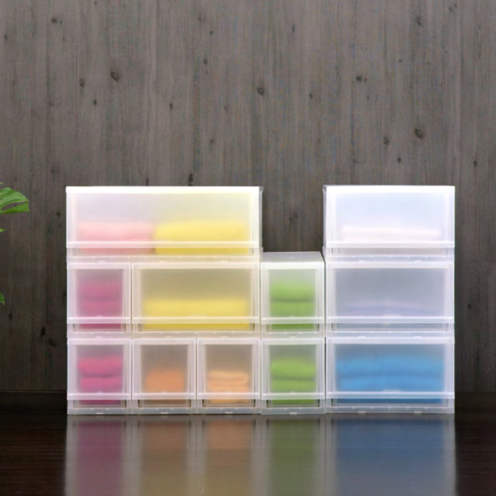 収納ケースプラスト半透明タイプ1段幅34×高さ20.5cmFR3401