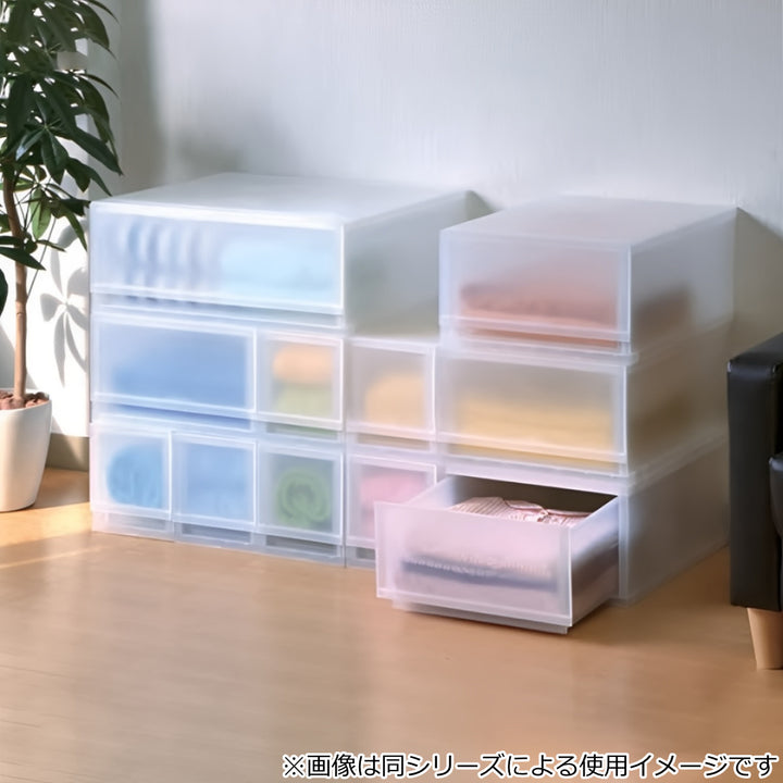 収納ケースプラスト半透明タイプ5段幅34×高さ93.8cmFR3405