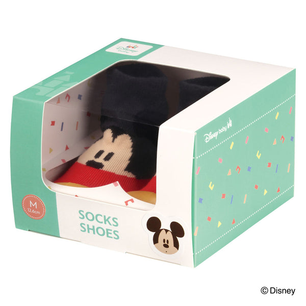 ソックスシューズベビーギフトボックスM12.6cmミッキーマウス