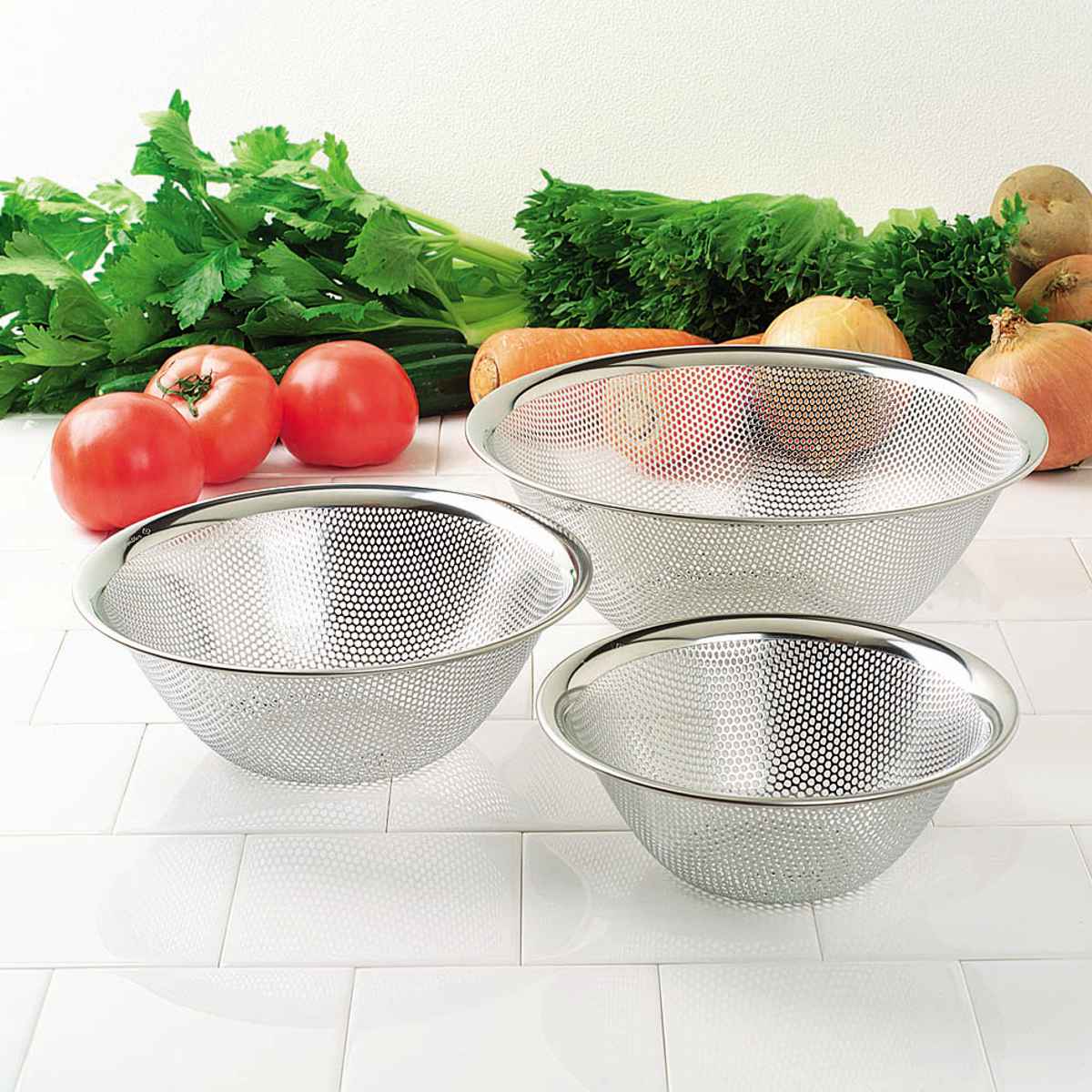 柳宗理 ざる 3個セット 16cm・19cm・23cm パンチングストレーナー