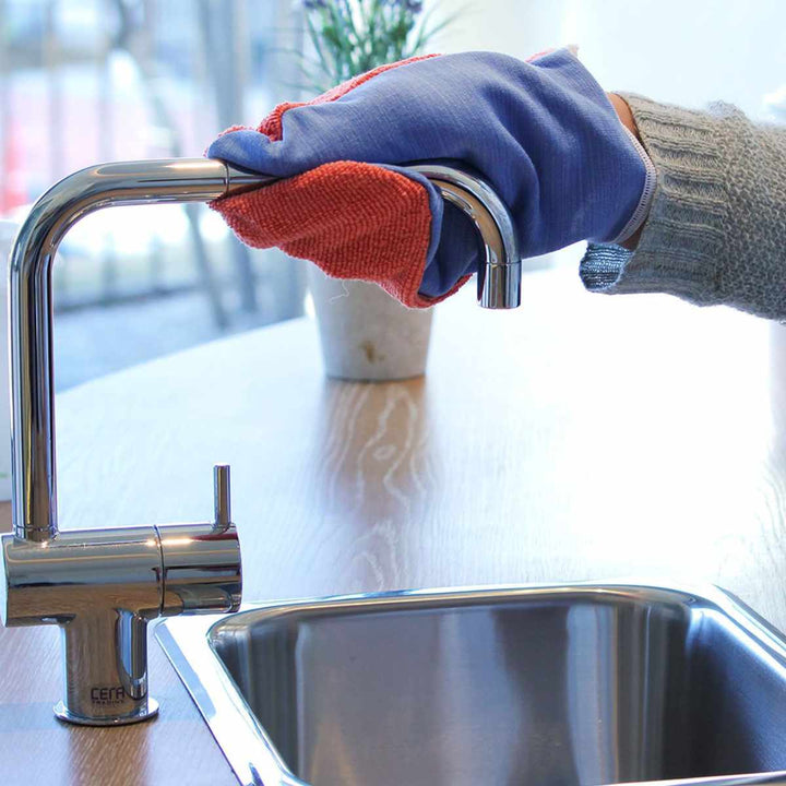 ふきんマルチグローブ両面色違い掃除水だけで簡単洗濯機OK多用途