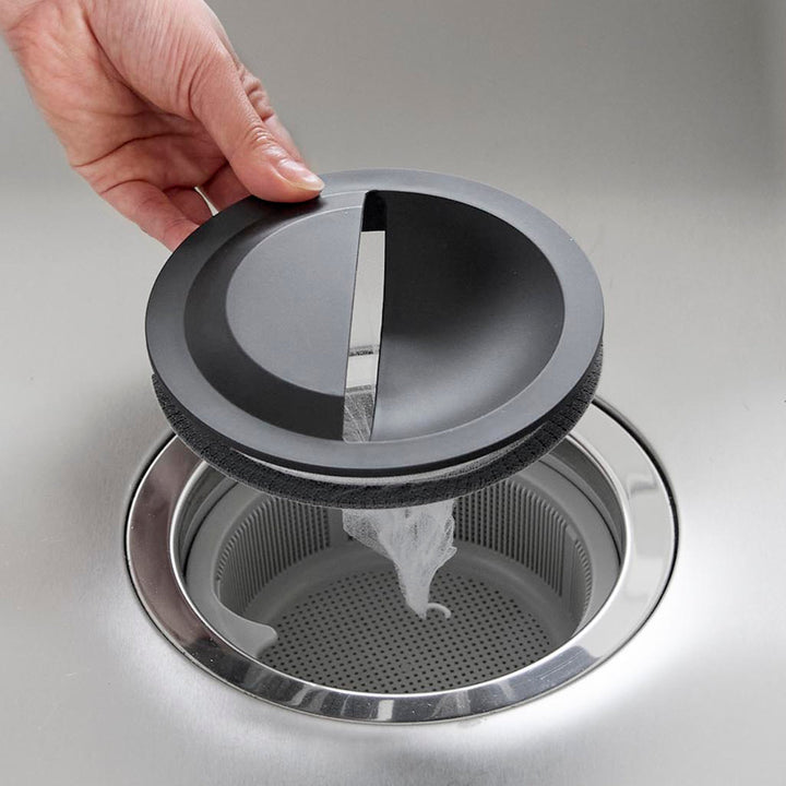 山崎実業tower水切りネットホルダー付き排水口カバータワー