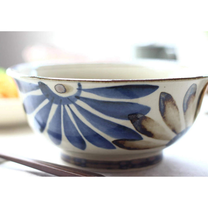 鉢民彩はな絵麺鉢18.5cm日本製