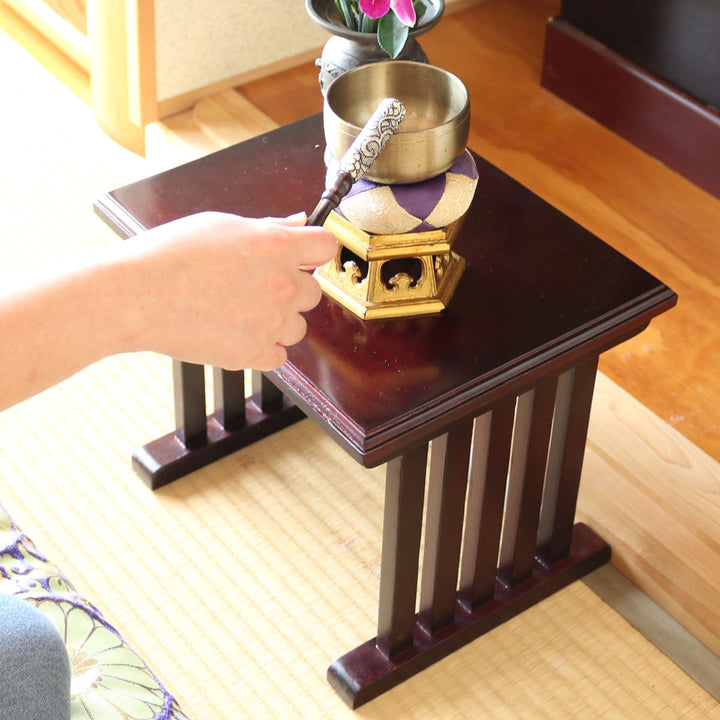 供物机仏壇前ミニテーブル桐製