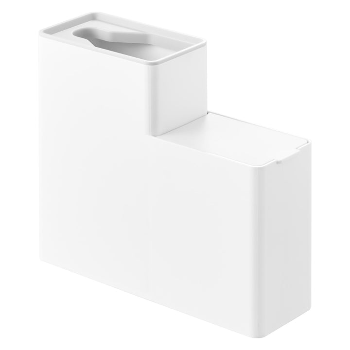 山崎実業Plate替えブラシ収納付き流せるトイレブラシスタンドプレートホワイト