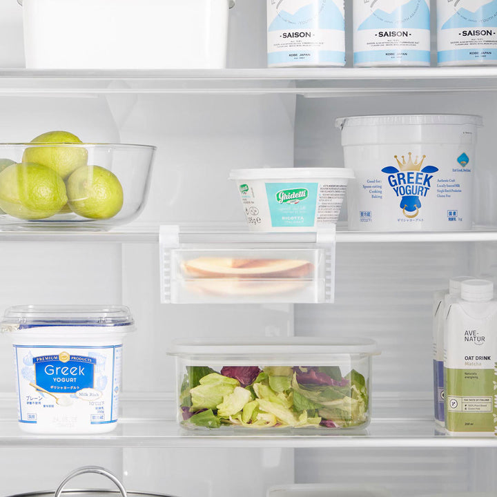 山崎実業tower冷蔵庫中棚下高さ調節ラックタワーＳ