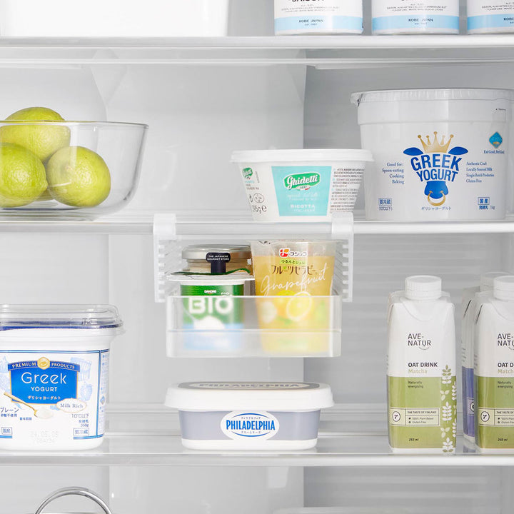 山崎実業tower冷蔵庫中棚下高さ調節ラックタワーＳ