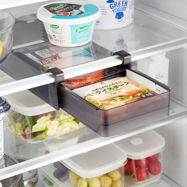 山崎実業tower冷蔵庫中棚下高さ調節ラックタワーＳ