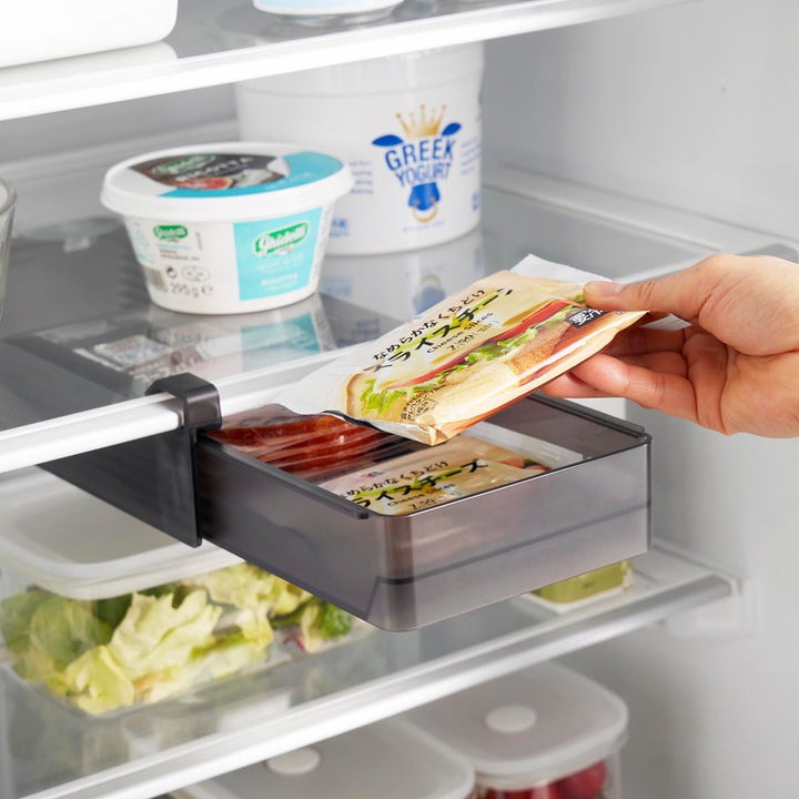 山崎実業tower冷蔵庫中棚下高さ調節ラックタワーＳ