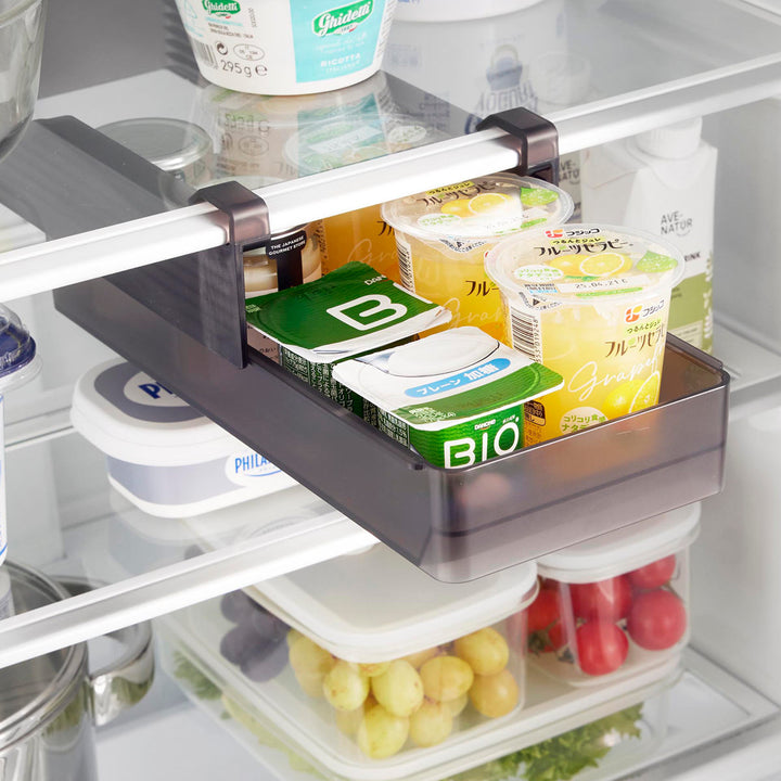 山崎実業tower冷蔵庫中棚下高さ調節ラックタワーＳ