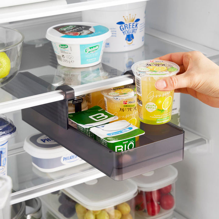 山崎実業tower冷蔵庫中棚下高さ調節ラックタワーＳ