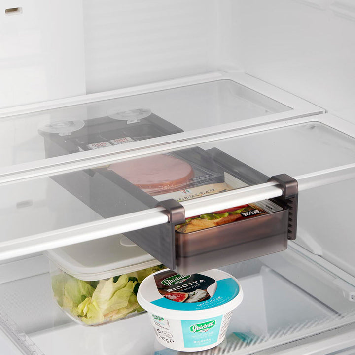 山崎実業tower冷蔵庫中棚下高さ調節ラックタワーＳ