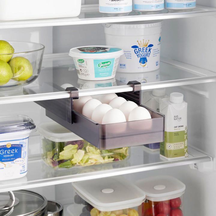 山崎実業tower冷蔵庫中棚下高さ調節卵ラックタワーＳ