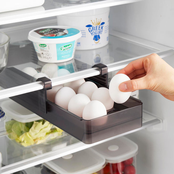 山崎実業tower冷蔵庫中棚下高さ調節卵ラックタワーＳ