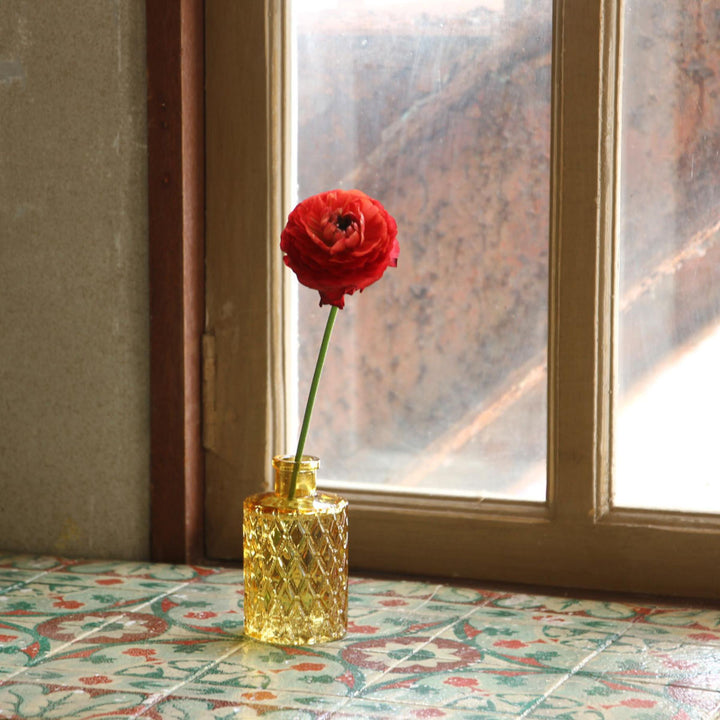 花瓶プチフラワーベースアンバー