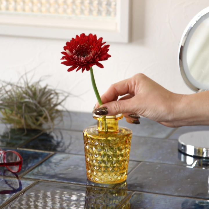 花瓶プチフラワーベースアンバー