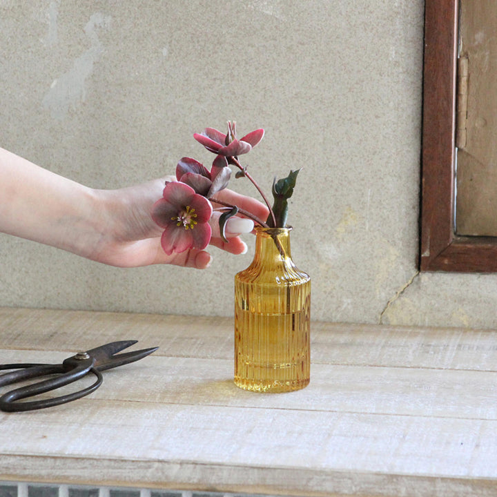 花瓶プチフラワーベースアンバー