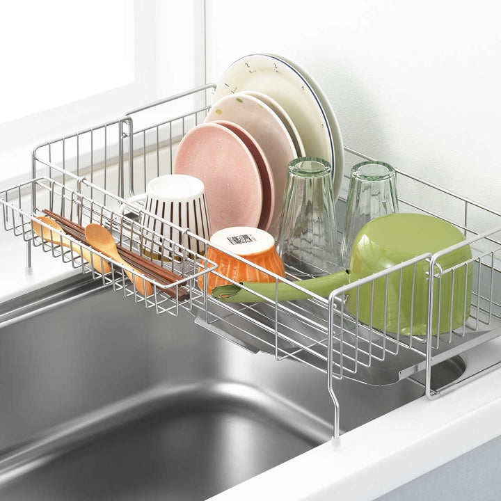 水切りラックシンクサイド幅の広がる水切り深型奥行47cm